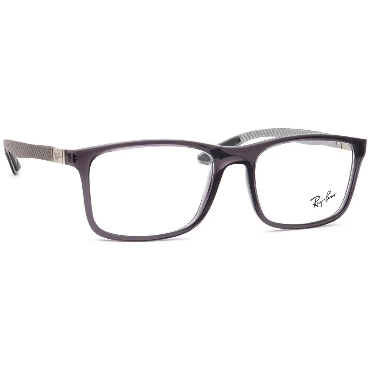 Ray-ban Eyeglasses RB 8908 8061 Carbon Fiber Transparent Grey Square 55 18 145
