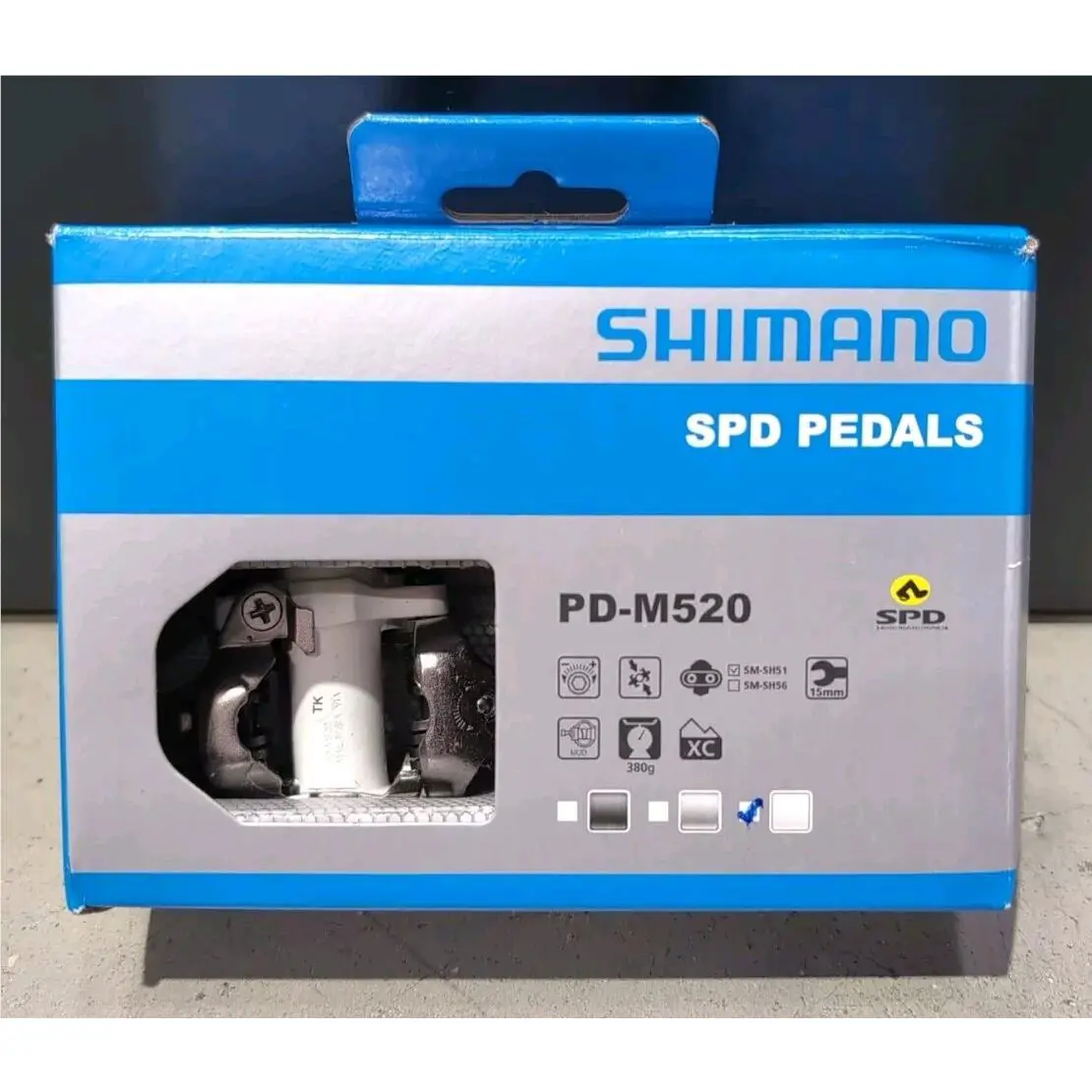 Shimano  - PD-M520L - EPDM520W - White (UPC: 689228298910) 0