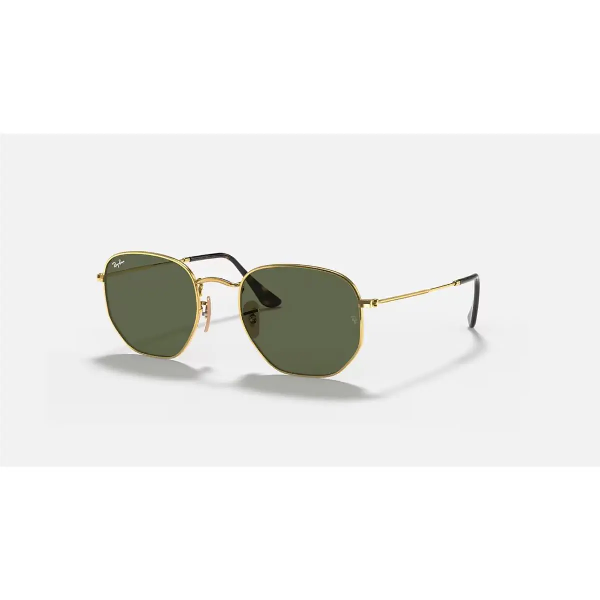 Ray-ban Hexagonal Flat Lenses Gold/G-15 Green 48 mm Sunglasses RB3548N 001 48-21