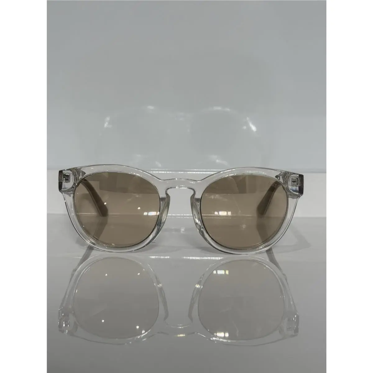 Guess GU7473 26G Transparent Bold Acetate Light Brown Tint Sunglasses 52mm