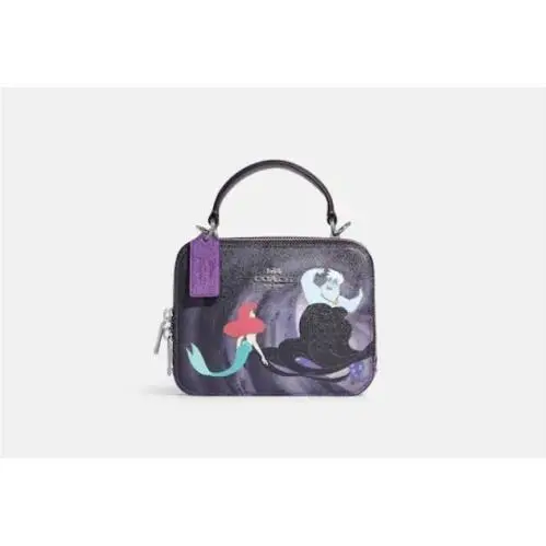 Disney X Coach Box Crossbody with Ursula Motif Villains Ariel CC375