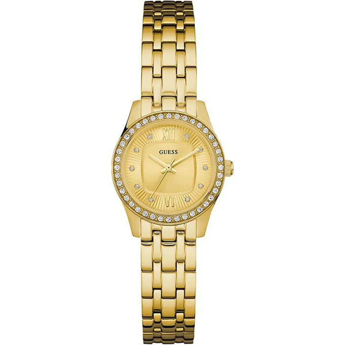 Guess W0762L2 Ladies Dress Stainless Steel Gold-tone Crystal Accented Bezel 30m