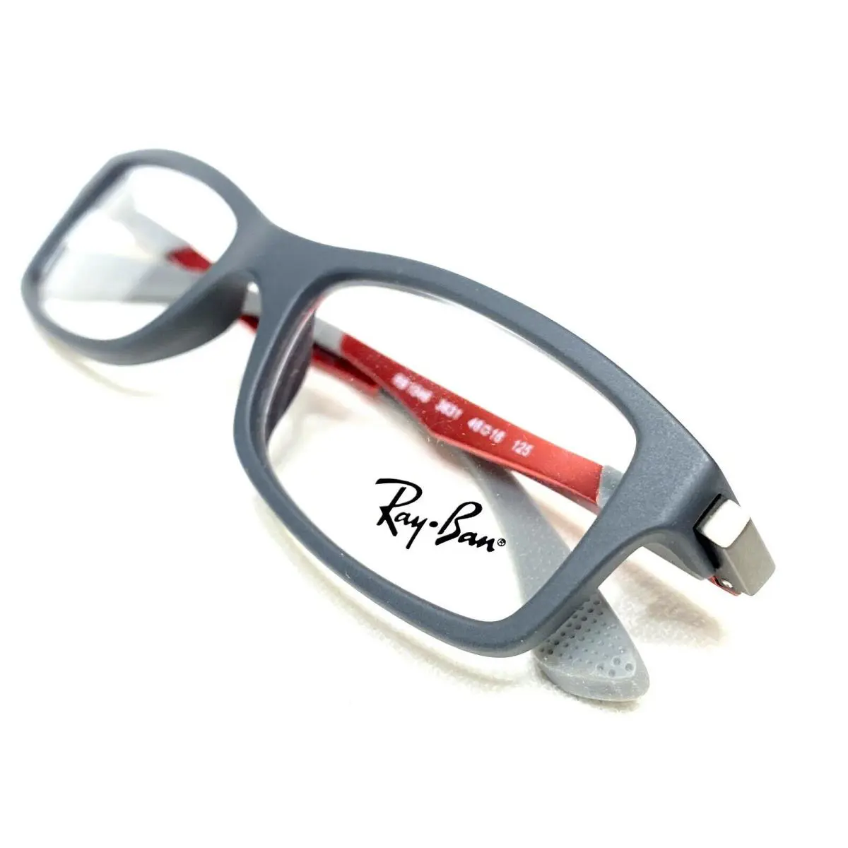 Ray Ban Junior RB1546 3631 Kids Childrens Gray Red Eyeglasses Frames 46/16 - Frame: Grey & Red, Manufacturer: 3631