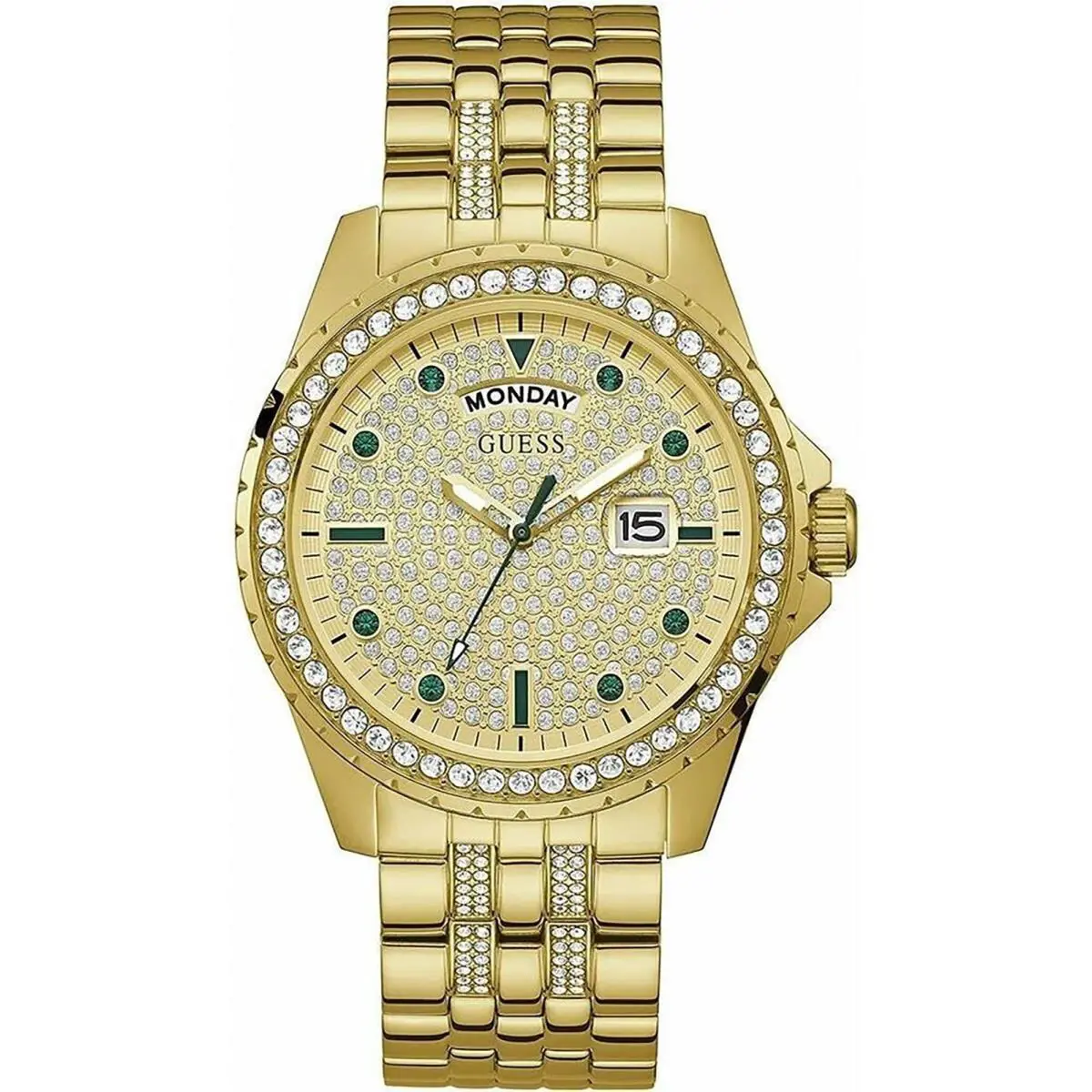 Guess GW0218G Men Dress Stainless Steel Case Yellow Tone WR