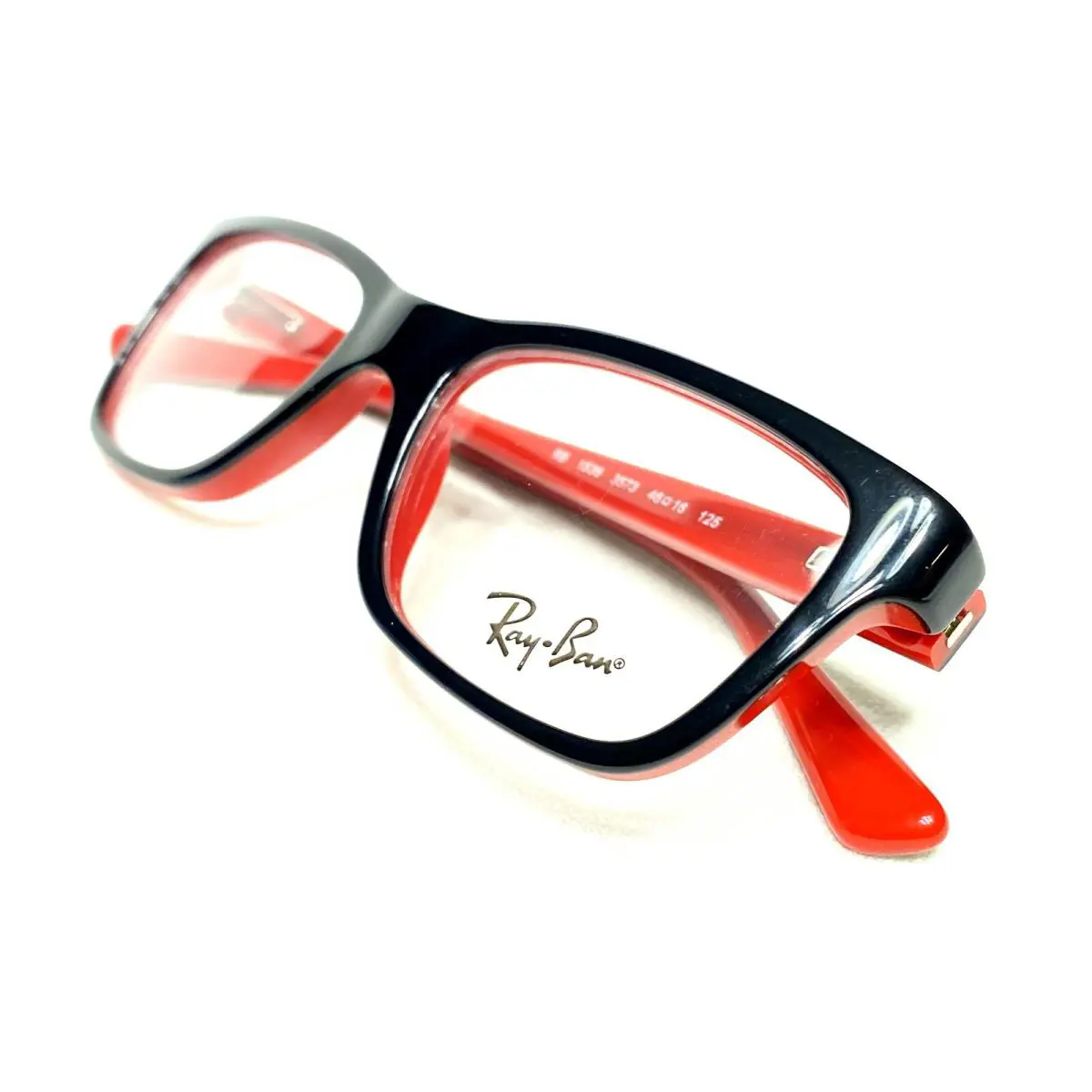 Ray Ban Junior RB1536 3573 Kids Black Red Eyeglasses Frames 46/16 125 - Frame: Black & Red, Manufacturer: 3573