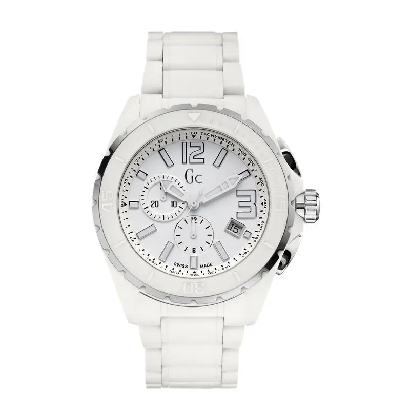 Guess Collection Xxl Phantom White Ceramic Timepiece X76012G1S - White