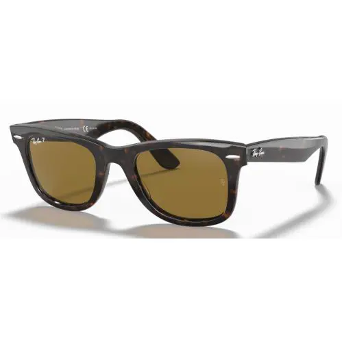 Ray-ban Wayfarer Classic Polarized Lens Tortoise Sunglasses RB2140 902/57 50 - Frame: Multicolor, Lens: Brown