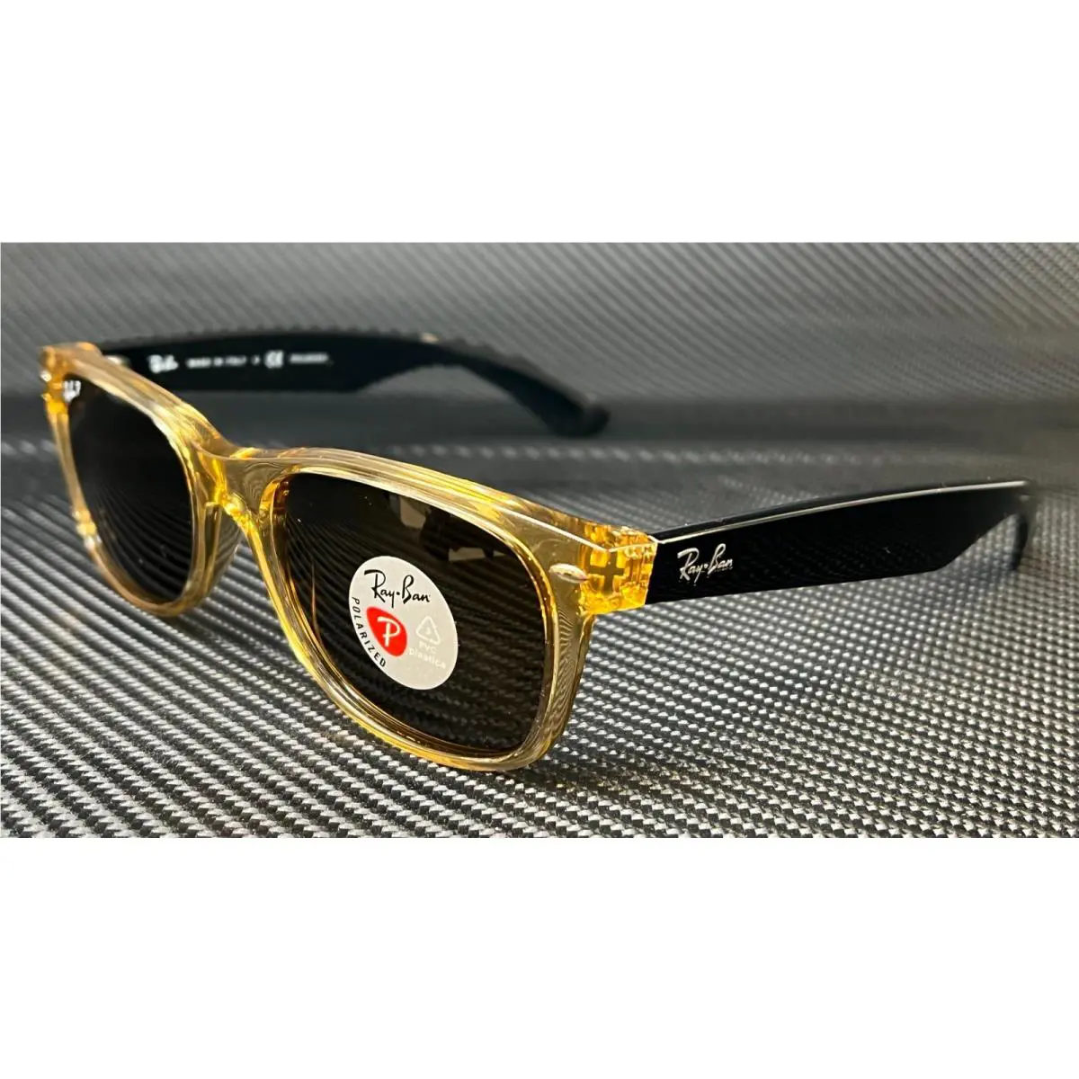 Ray Ban RB2132 945 57 Brown Square 55 mm Unisex Polarized Sunglasses