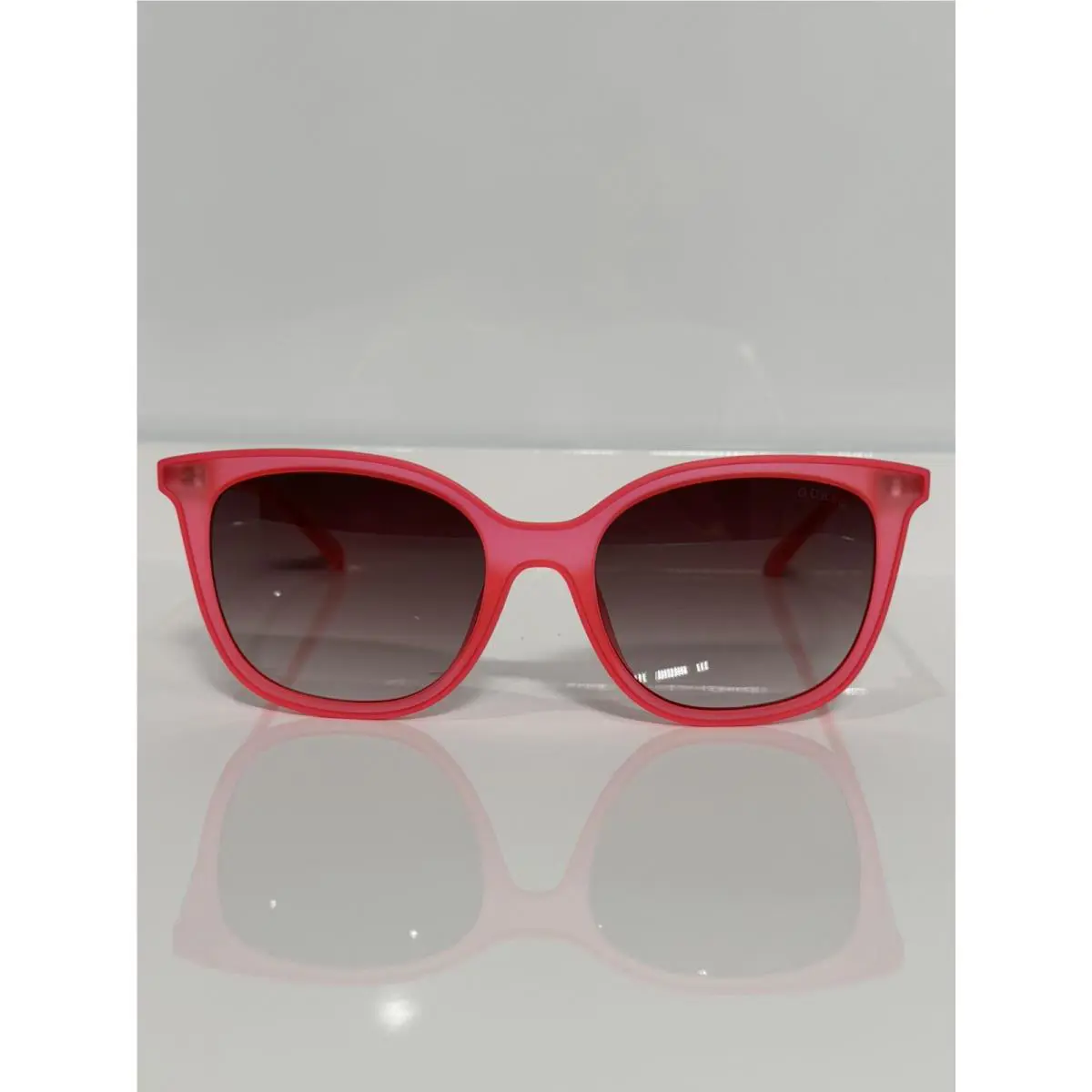 Guess GU3060 74F Hot Pink Big Round Acetate Woman’s Sunglasses 55mm