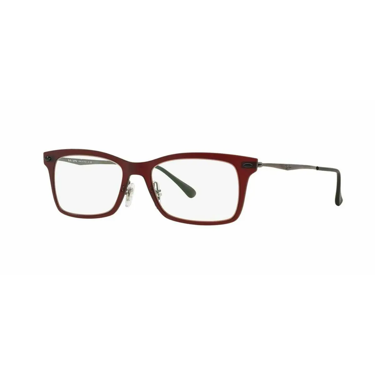 Ray-ban RB7039-5456 Lightray Dark Matte Red Gunmetal Rx Eyeglasses - Frame: Matte Dark Red