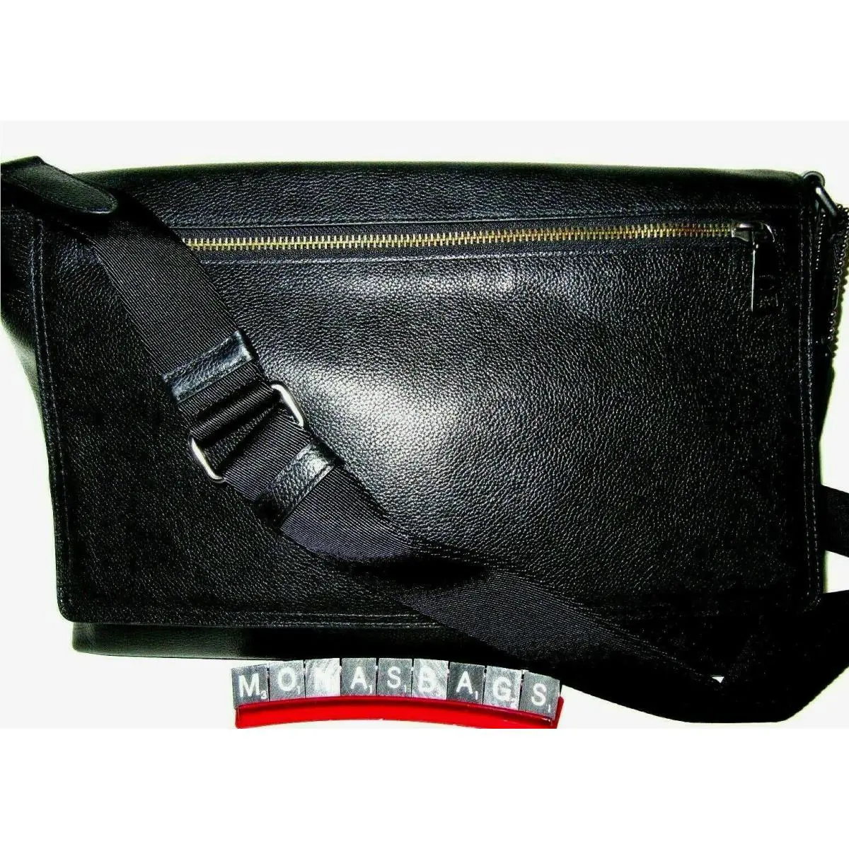 71645 Men`s Sullivan Messenger Briefcase Bag Black Leather by Coach