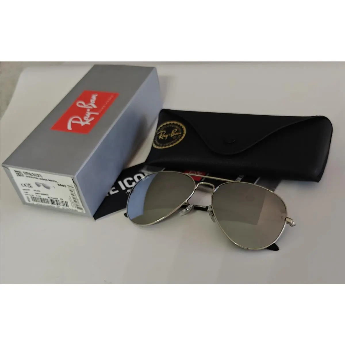 Ray Ban RB3025 003 /40 Silver Chrome Mirror Glass Lens Unisex 58 mm Sunglasses by Ray-Ban