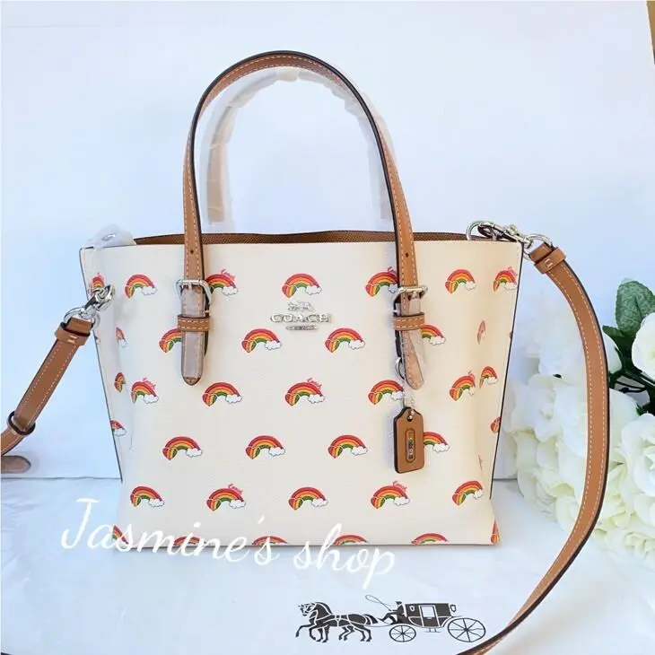 Coach Mollie Tote 25 with Rainbow Print CK373