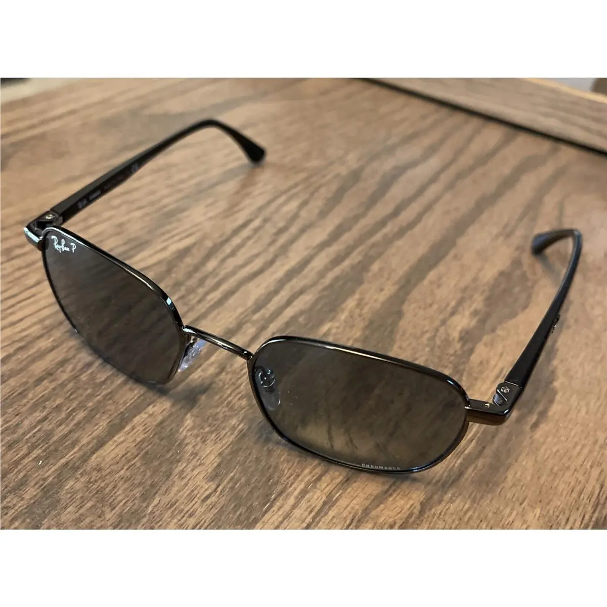 Ray-ban Chromanse Square Sunglasses Gunmetal w/ Blue RB3664CH 004/BA50