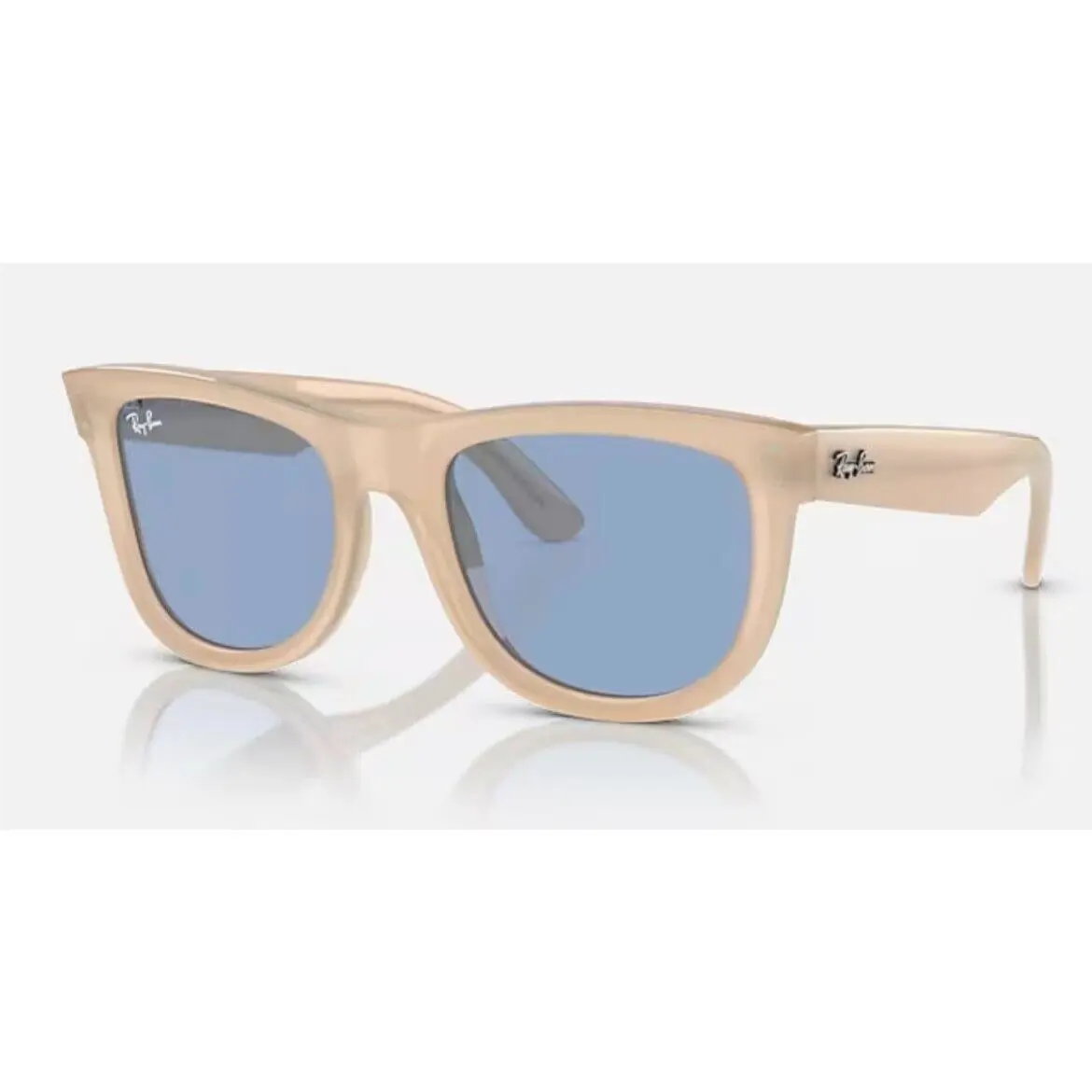 Ray-ban Wayfarer Reverse Lenny Kravitz Sunglasses Opal Beige/ Blue Size M/l -53