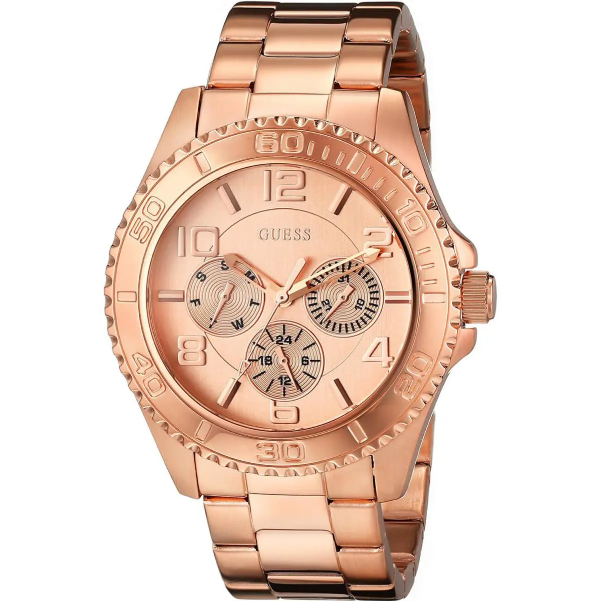 Guess W0231L4 Ladies Multi-function Rose Tone