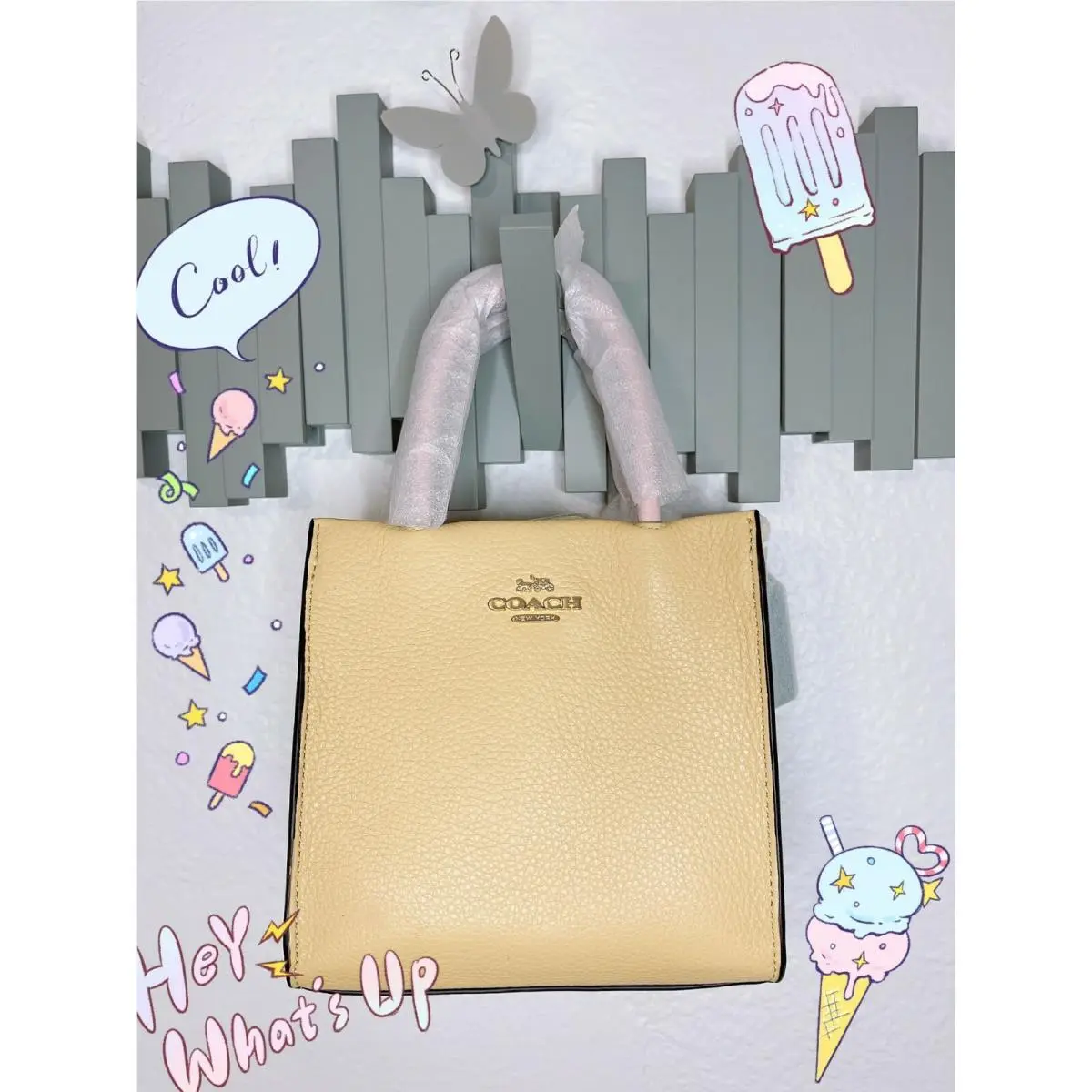 Coach 5691 Mini Cally Crossbody in Macaroon Colorblock Leather Satchel Crossbody