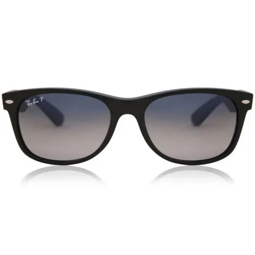 Ray-ban RB2132 Wayfarer Matte Black Blue Gradient Polarized Sunglasses 52-18 by Ray-Ban