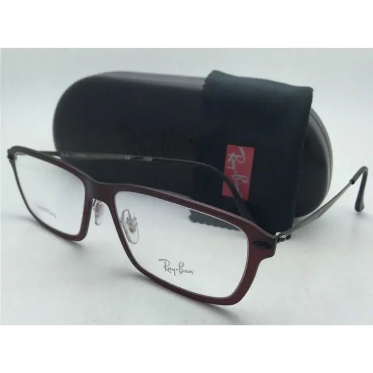 Ray-ban Rx-able Eyeglasses Light Ray RB 7038 5456 55-16 Matte Burgundy Frame