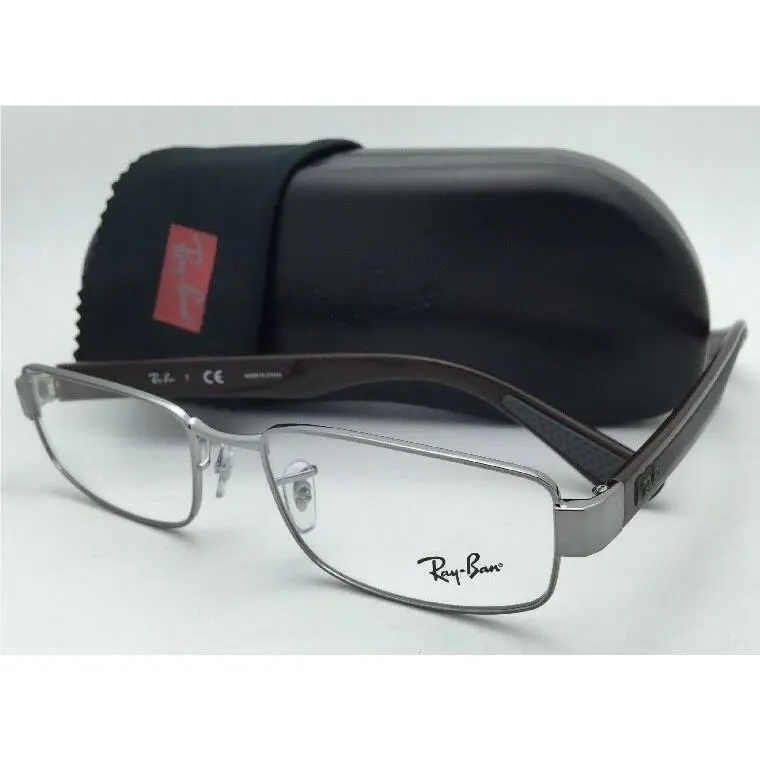 Ray-ban Rx-able Eyeglasses RB 6318 2840 54-17 Gunmetal Brown Frame W/demos