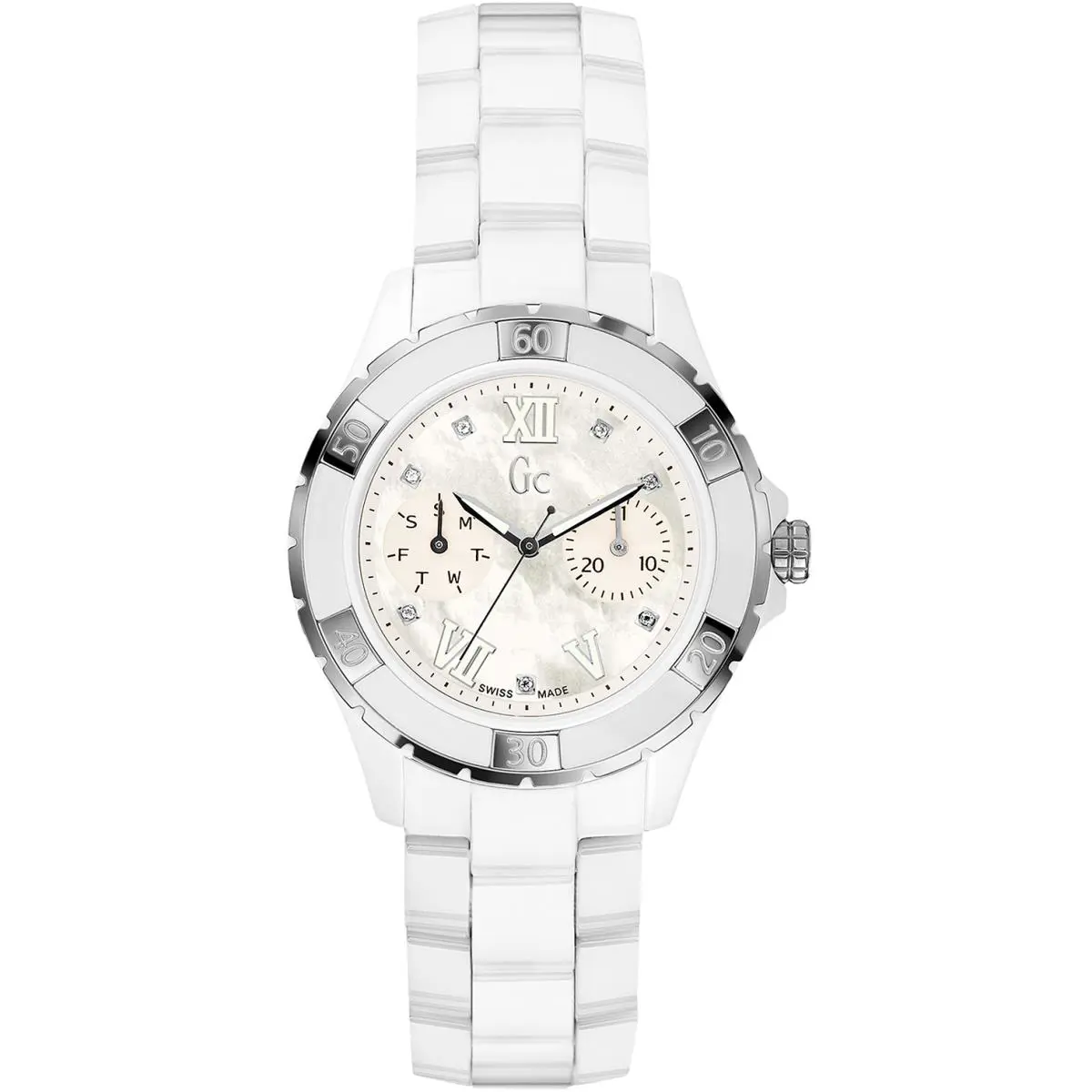 Guess Collection X69105L1S Ladies Swiss Made Sapphire Screw Crown 100m WR