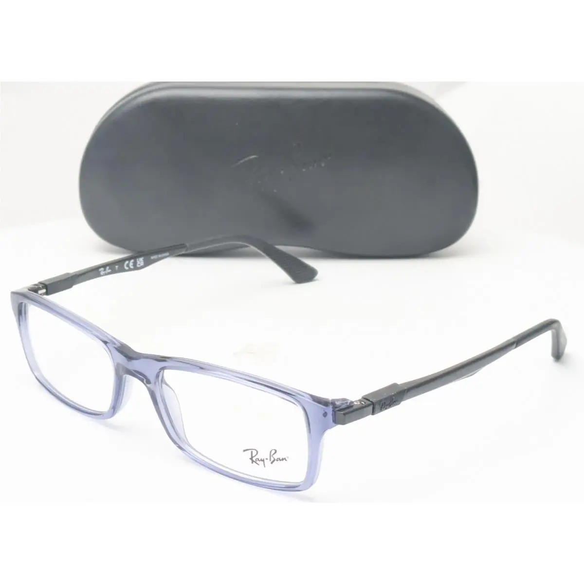 Ray-ban RB 7017 8122 Dark Grey Striped Blue Men`s Eyeglasses Frames 54-17-145
