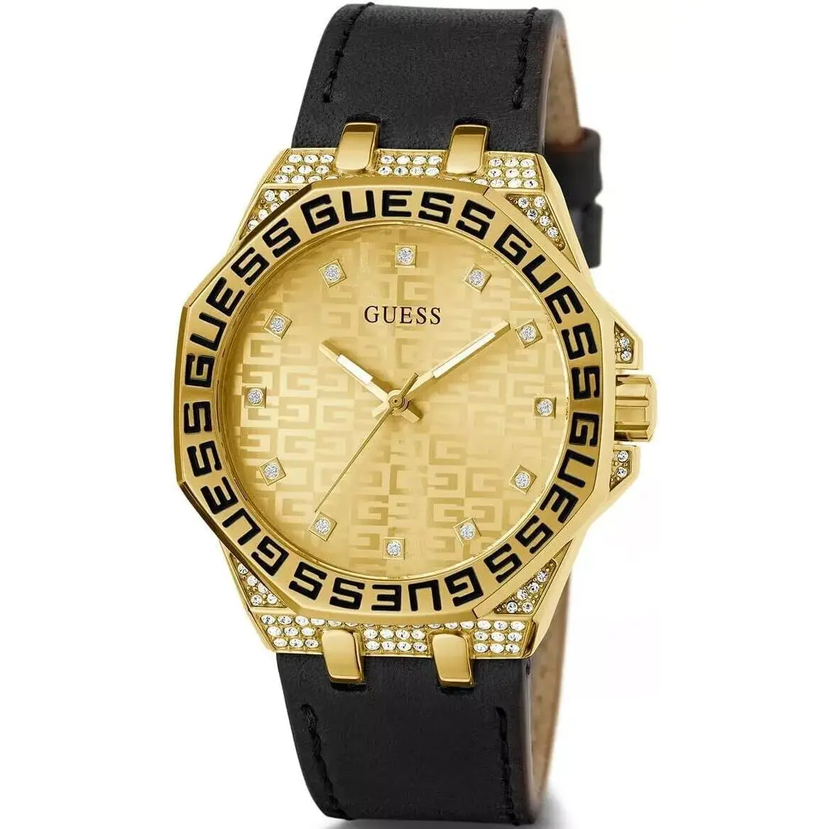 Ladies Black Gold Tone Analog Watch GW0547L3 by Guess