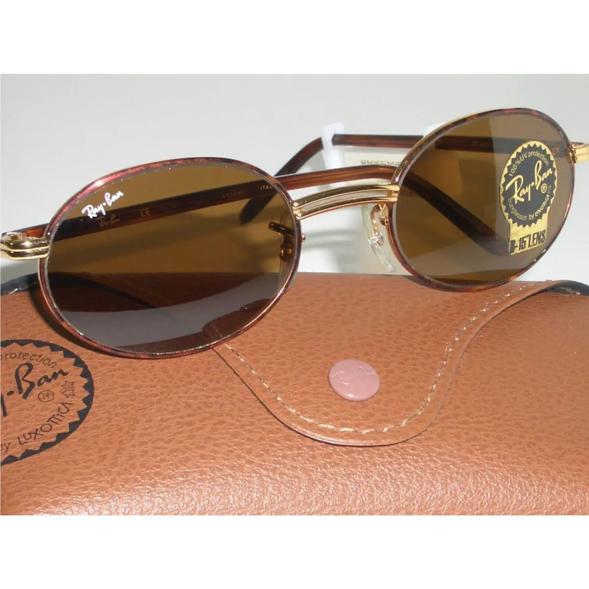 51 21 Vintage B L Ray-ban Double Bar RB3004 W2543 B15 Oval Glass Sunglasses