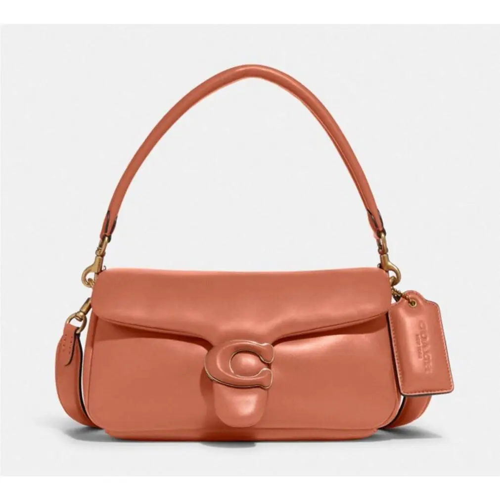 Coach Shoulder Bag Large Leather C Pillow Tabby 26 Handbag C0772 Coral Pink