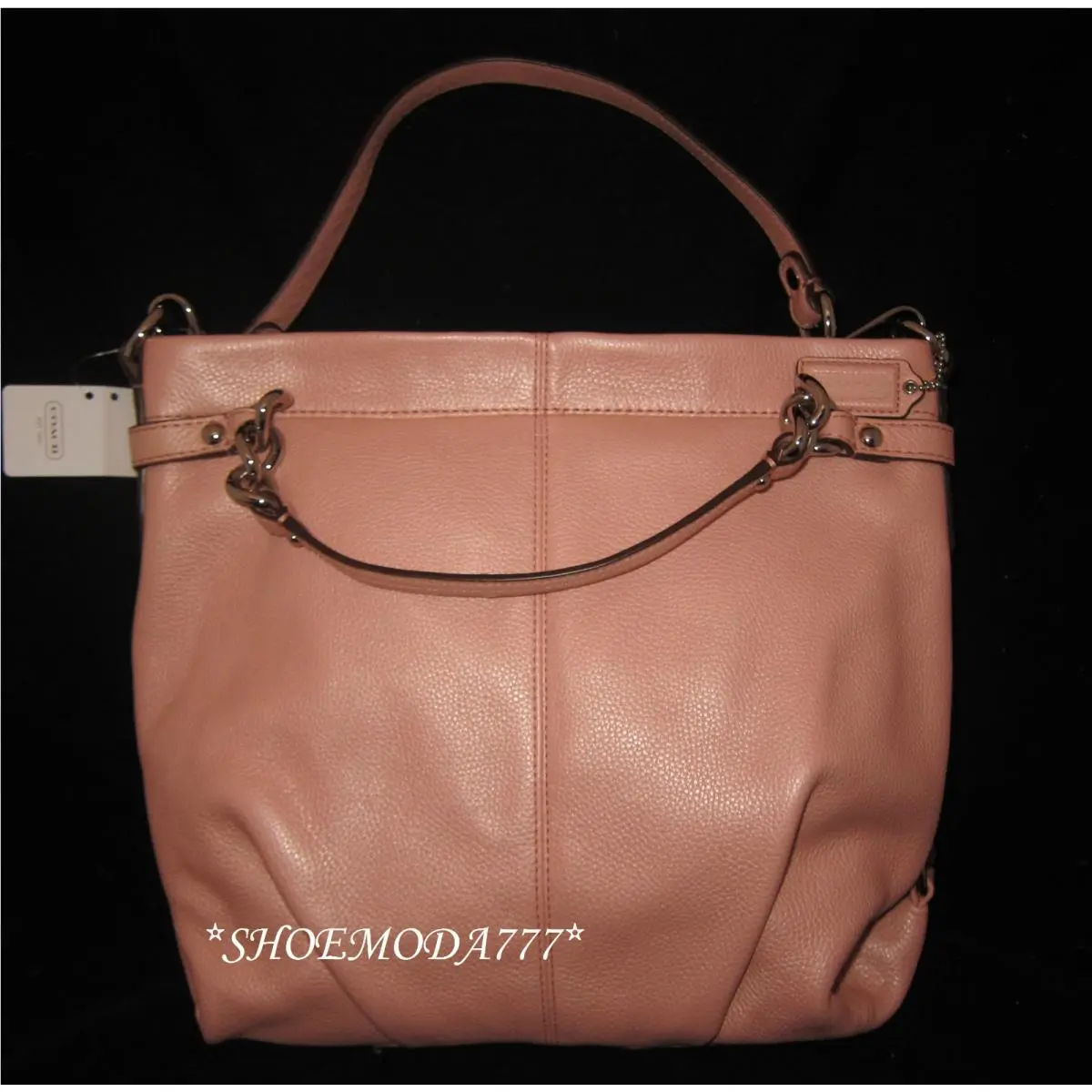 Coach Leather Brooke Hobo Bag Purse Handbag Coral Pink 17165