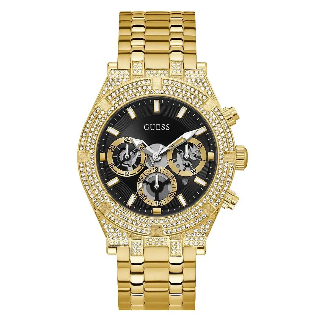 Guess Mens Gold Tone Multi-function Watch GW0455G2