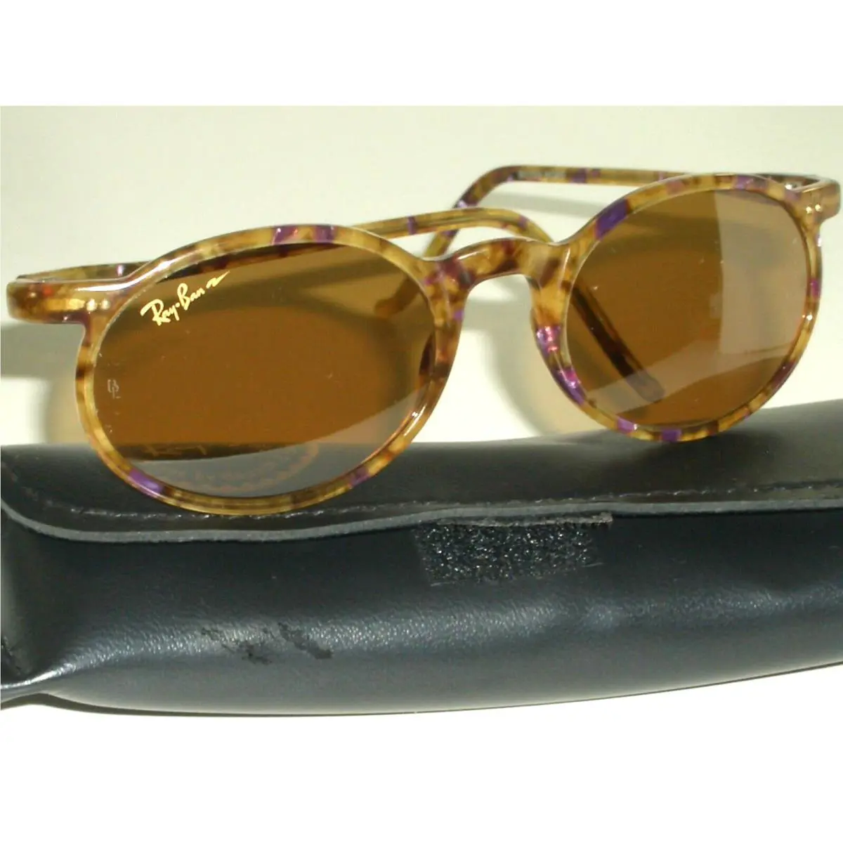 Vintage B L Ray Ban W1723 Sleek Tortoise Sleek Asbury Oval Chromax Sunglasses