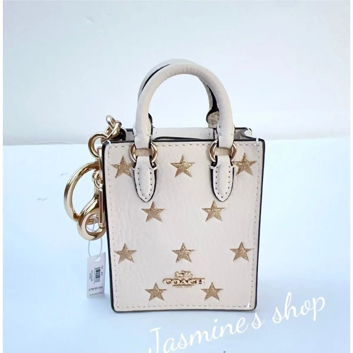 Coach North/south Mini Tote Bag Charm with Star CX074
