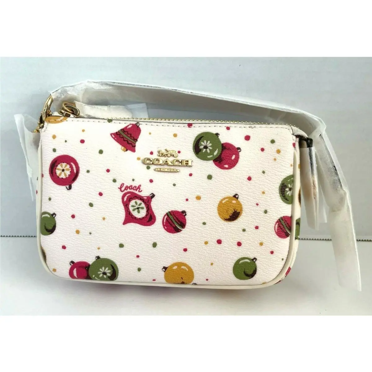 Coach Christmas Ornaments Print Nolita 15 Wristlet Chalk / Multicolor C7404