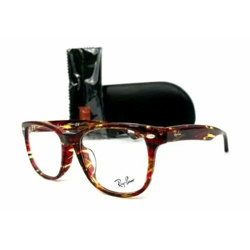 Ray Ban RX5359F 5710 Spotted Red Brown Yellow 55mm Eyeglasses - Frame: Spotted Red Brown