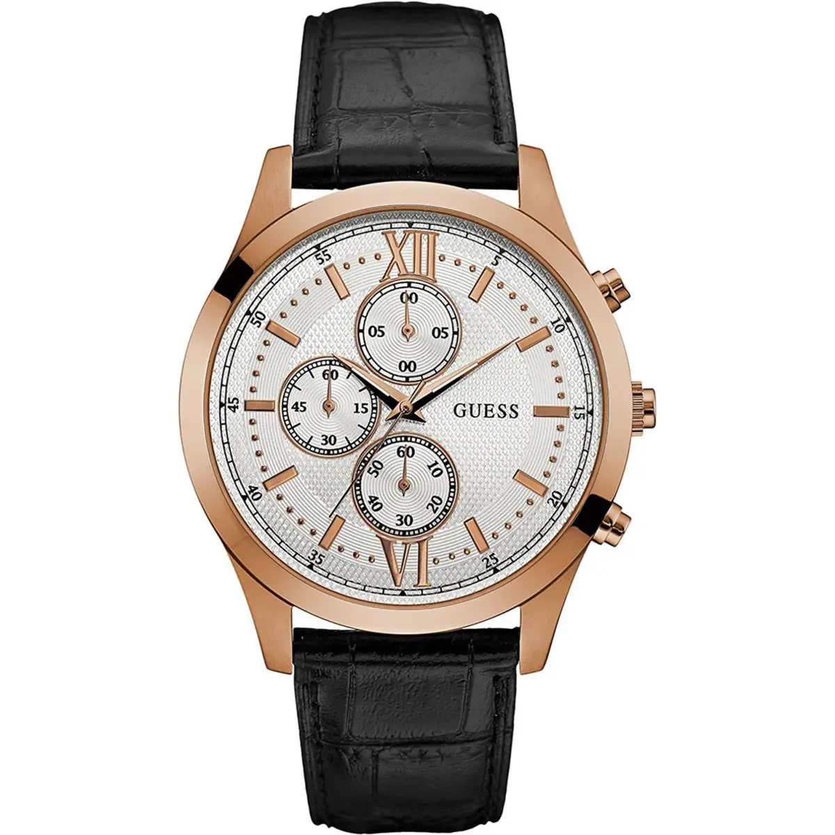 Guess W0876G2 Men`s Chronograph Silver Dial Stainless Steel Case 50m WR
