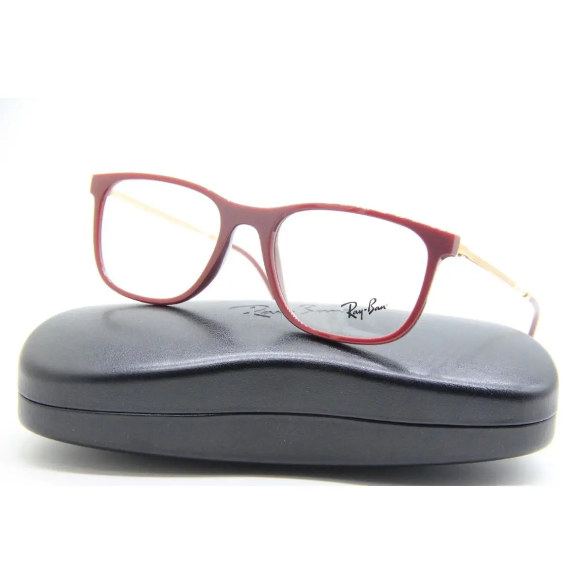 Ray Ban RB 7244 8099 Burgundy Gold Eyeglasses W/case 53-18