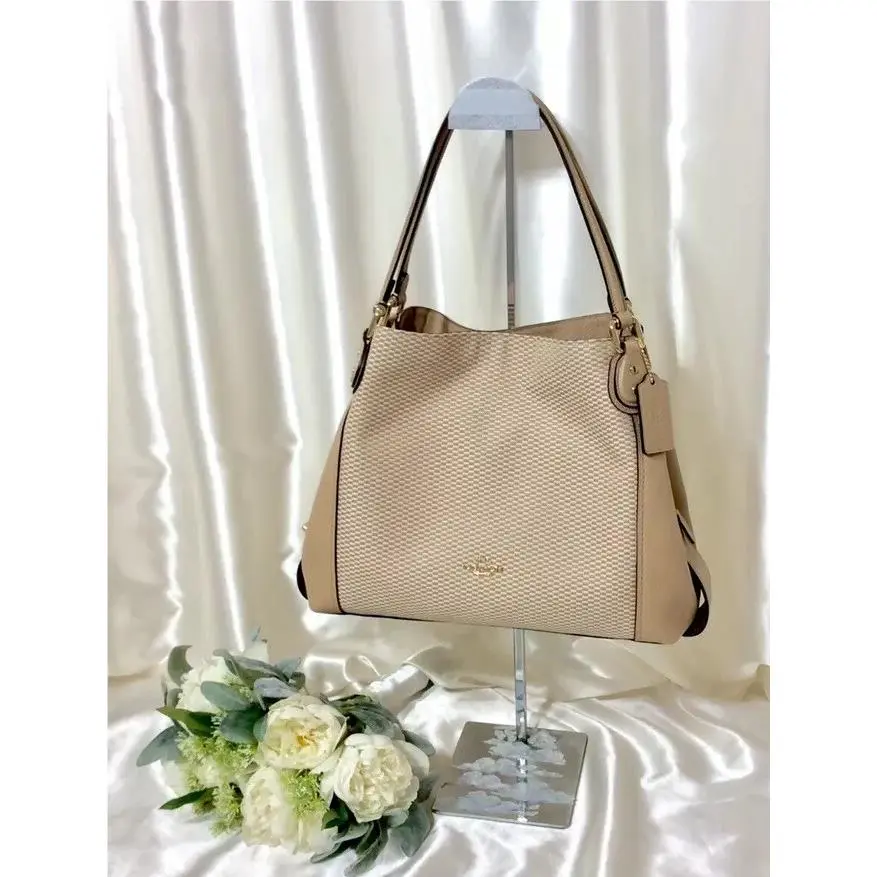 Legacy Jacquard Edie 31 Medium Shoulder Bag Tan/gold by Coach