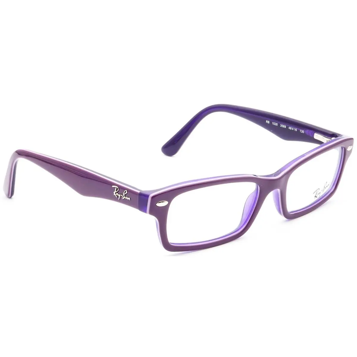 Ray-ban Junior Eyeglasses RB1530 3589 Purple Rectangular 48 16 130