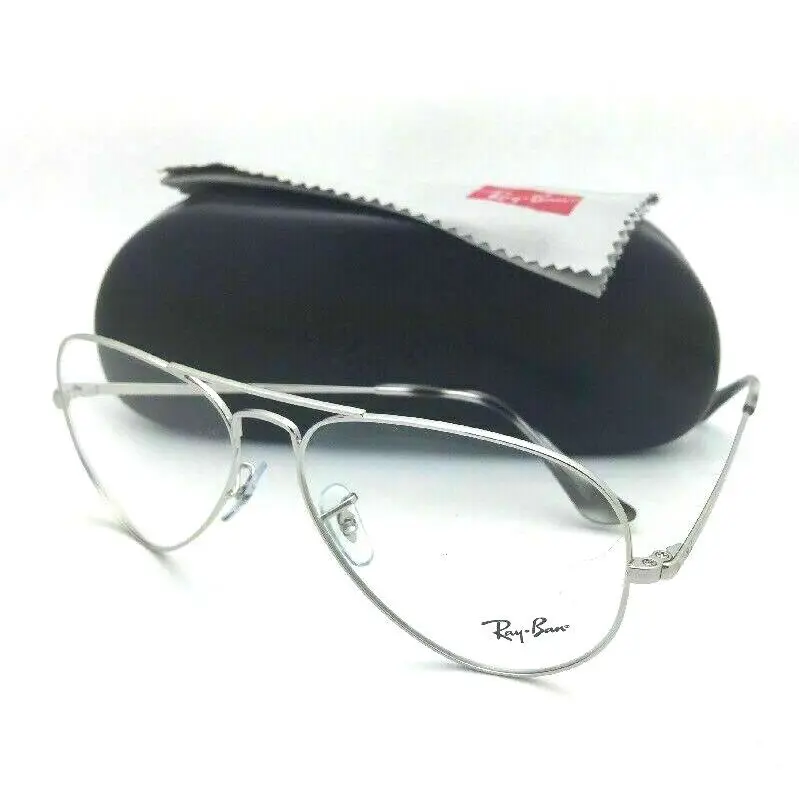 Ray-ban Classic Aviators Rx-able Eyeglasses RB 6489 2501 58-14 Silver Frames
