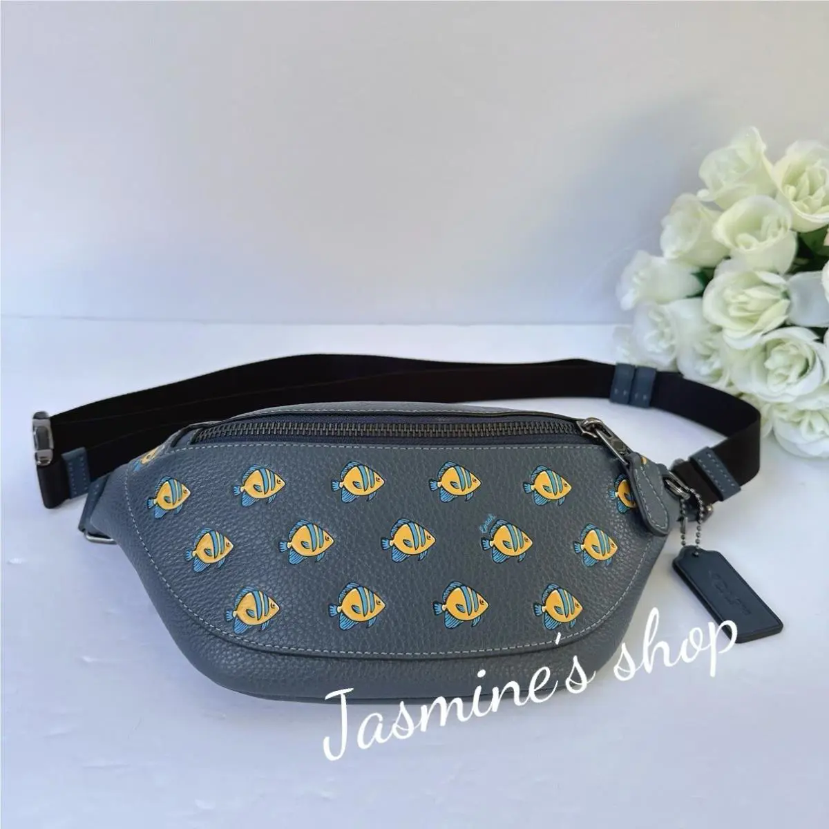 Coach Warren Mini Belt Bag with Fish Print CT872