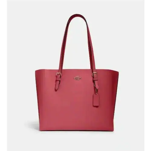 Coach Mollie Gold/strawberry Haze Double Face Leather Tote 1671