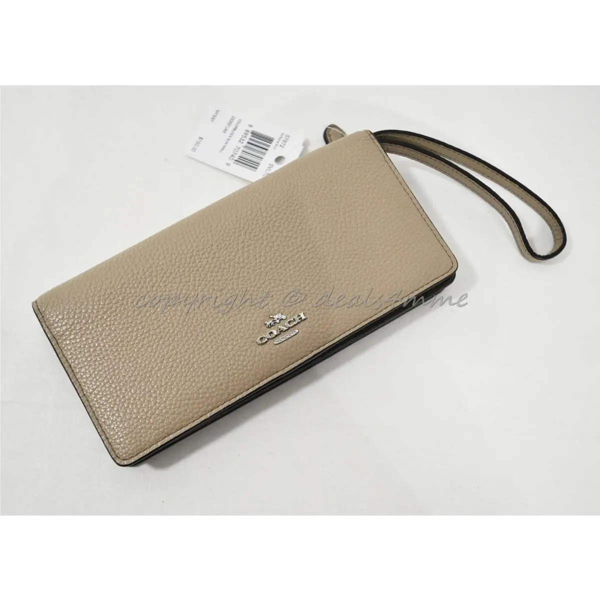 Coach 57872 Colorblock Slim Leather Wallet / Wristlet in Stone/multi-color