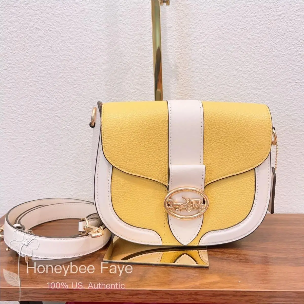 Coach Georgie Saddle Bag In Colorblock C8296