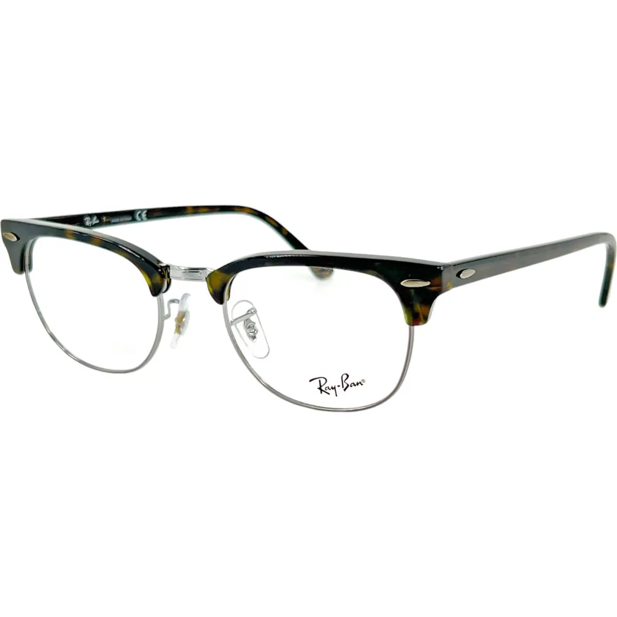 Ray Ban RB5154 Clubmaster Unisex Metal Eyeglass Frame 2012 Havana 51-21 w Case - Frame: Brown