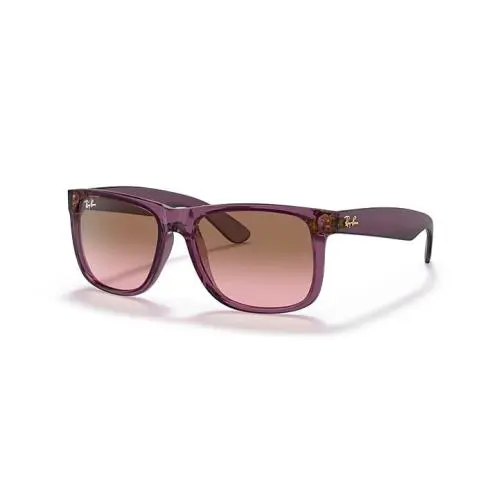 Ray Ban Justin RB4165 659514 54-16 Transparent Violet Pink Brown Gradient - Frame: Gray, Lens: Transparent Violet