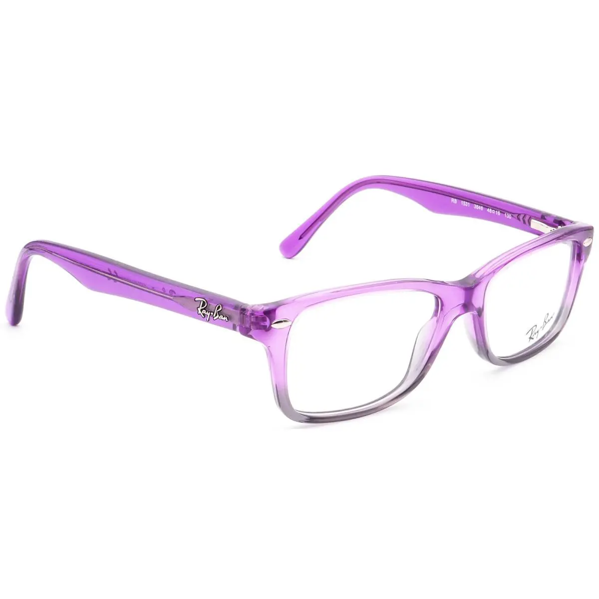 Ray-ban Small Eyeglasses RB 1531 3646 Junior Purple Gradient Horn Rim 48 16 130