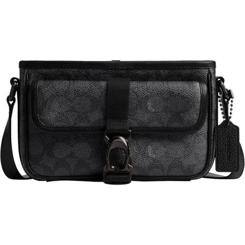 Coach Beck Slim File Crossbody Bag in Signature Canvas Charcoal