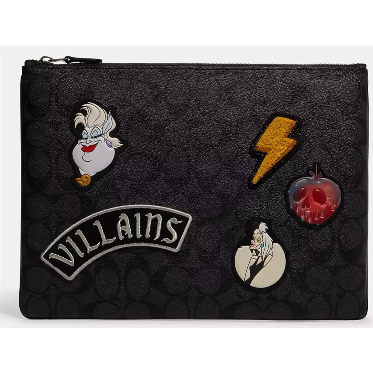 Disney X  Large Pouch In Signature Canvas with Patches by Coach