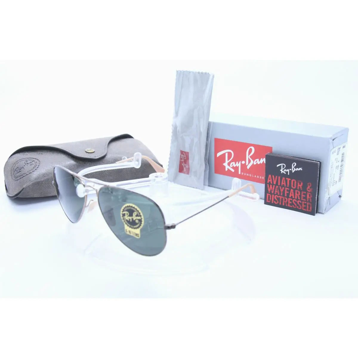 Ray Ban Sunglasses Aviator RB3025 177 58mm Antique Gold w/G-15 Green